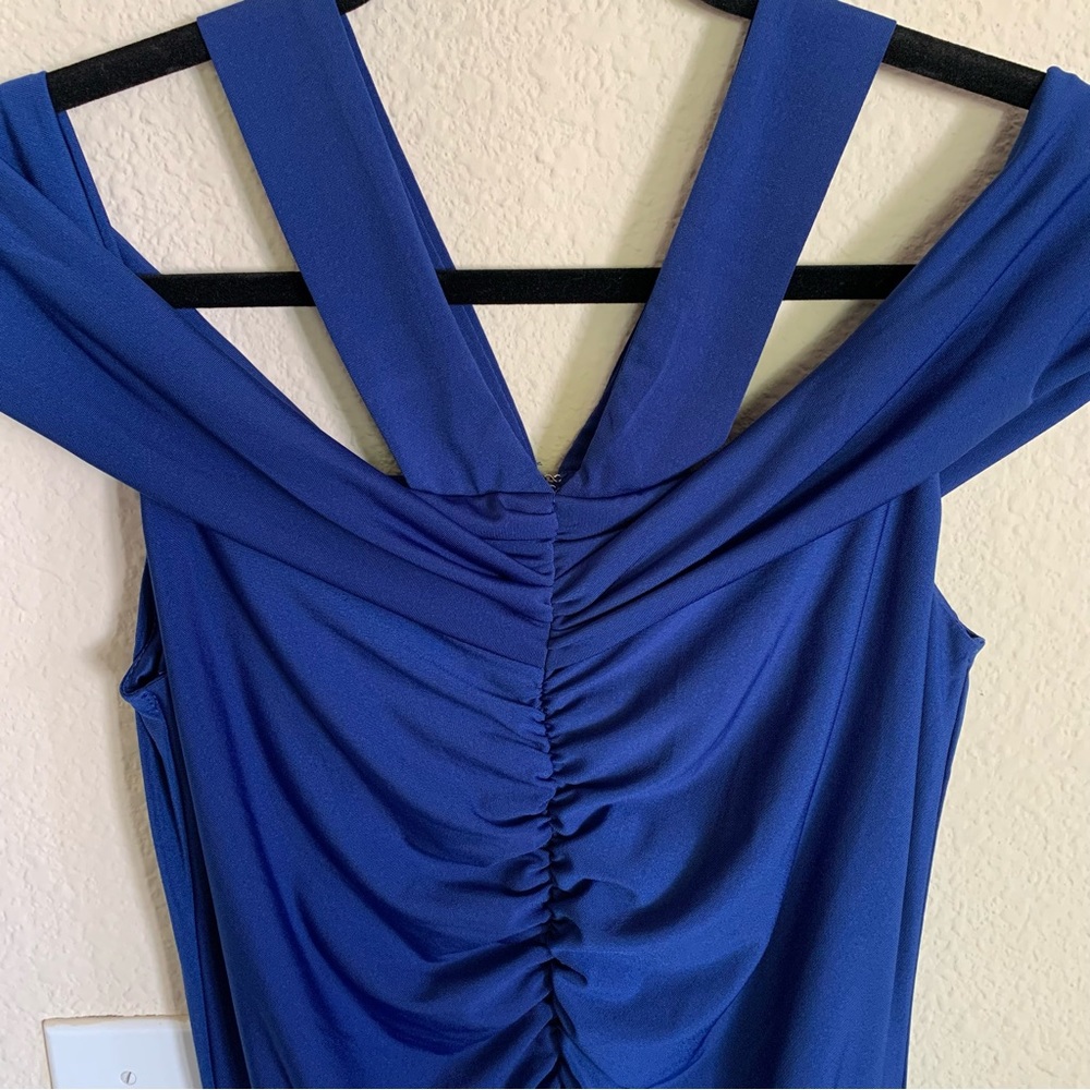 Venus Ruched Off Shoulder Gown - Picture 2 of 15